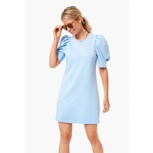 Pomander Place Tuckernuck Stella Dress in Periwinkle Blue Cotton Puff Sleeve XL